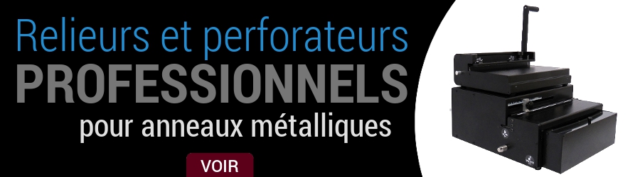 Perforelieurs professionnels pour anneaux métalliques