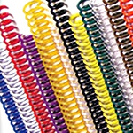 Spirale coil plastique pas 4:1 - coloris spécifique